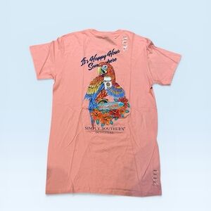 Simply Southern Coral Parrot Paradise Graphic Tee
